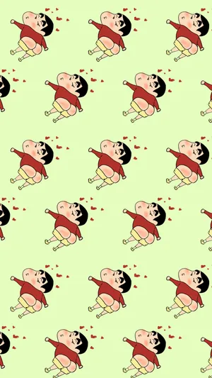 Multiple Shin Chan Cartoon With Butt Out Wallpaper