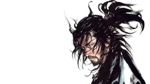 Musashi Miyamoto Ashura Stroke | Vagabond Manga Wallpaper