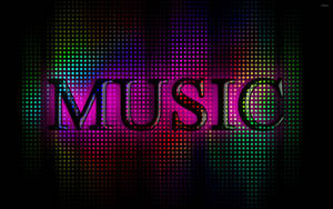 Music Colorful Dots Background Wallpaper