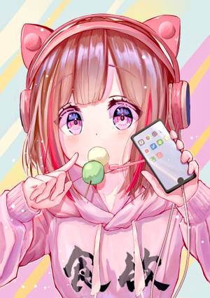 Music Girl Anime Phone Wallpaper
