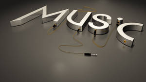 Music Text Wire Jack Designed Wallpaper