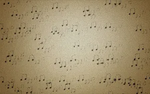 Musical Notes Blurry Paper Texture Wallpaper