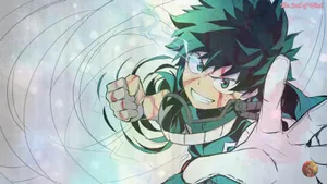 My Hero Academia Deku Throwing Punch Wallpaper