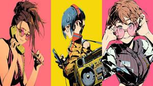 My Hero Academia Retro Girls Wallpaper