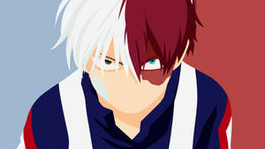 My Hero Academia Todoroki Minimalist Glaring Eyes Wallpaper