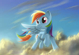 My Little Pony On Clouds Desktop Wallpaper