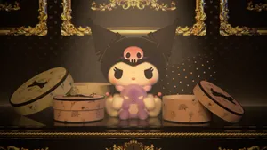 My Melody Kuromi Opening Gift Boxes Wallpaper