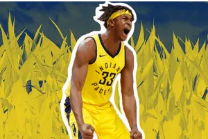 Myles Turner In Fiery Yellow Wallpaper