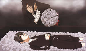 Mysterious And Elegant Sebastian Michaelis Wallpaper