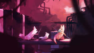 Mysterious_ Animal_ Gathering_ Rain_ World Wallpaper