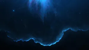 Mystical Blue Nebula Space Wallpaper