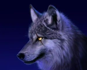 Mystical Fierce Wolf Wallpaper