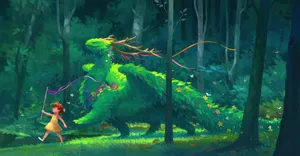 Mystical Forest Dragon Wallpaper