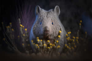 Mystical Wombatin Moonlight Wallpaper