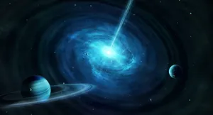 Mystifying Quasar In Space Wallpaper