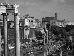 Mystique Of Monochromatic Rome Wallpaper