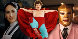 Nacho Libre Characters Collage Wallpaper