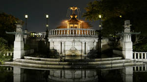 Nagoya Tsuruma Fountain Tower Night Wallpaper