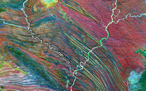 Namibia Satellite View Of Ugab River Wallpaper
