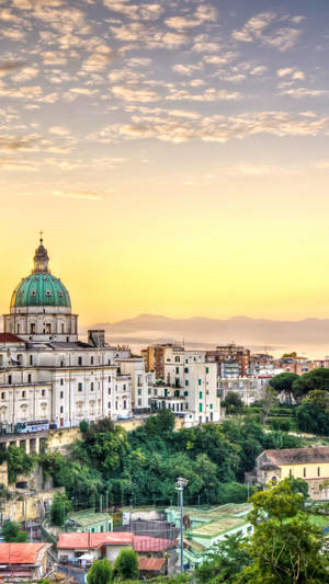 Naples Capodimonte Basilica Aerial View Wallpaper