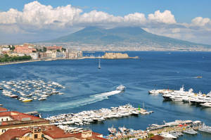 Naples Molo Carlo Piscane Port Wallpaper