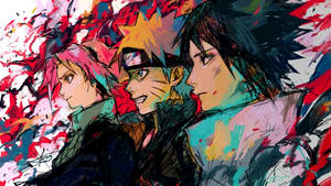 Naruto And Teammates Fan Art Wallpaper