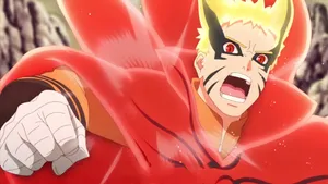 Naruto Baryon Mode Furious Red Wallpaper