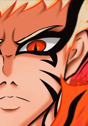 Naruto Baryon Mode Half Face Wallpaper