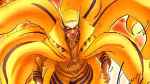Naruto Baryon Mode Orange Artwork Wallpaper