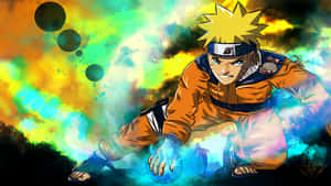 Naruto Bending Down With Rasengan Wallpaper