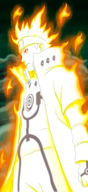 Naruto Flaming Chakrai Phone Wallpaper Wallpaper