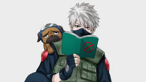 Naruto Kakashi Cute Dog Wallpaper