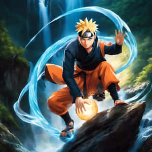 Naruto Rasengan Waterfall Power Wallpaper