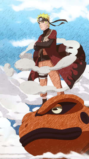 Naruto_ Sage_ Mode_on_ Gamakichi_ Illustration Wallpaper