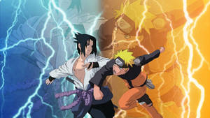 Naruto Shippuden Naruto And Sasuke Artwork Wallpaper