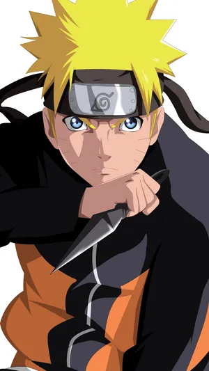 Naruto Stands Alone Against The Enemies Wallpaper