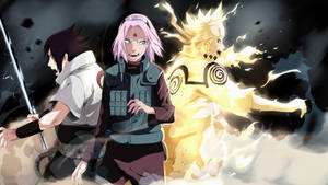 Naruto Team 7 Battle Wallpaper