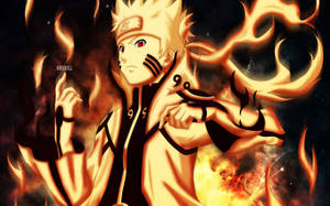 Naruto Unleashes The Powerful Nine-tailed Demon Fox! Wallpaper