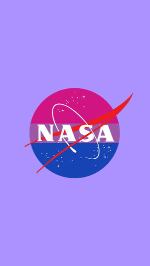 Nasa Iphone Logo Violet Wallpaper