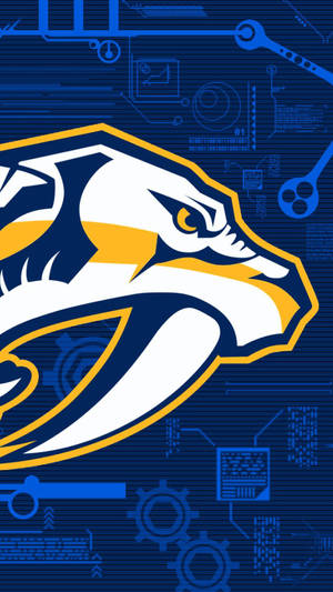 Nashville Predators Holographic Design Wallpaper