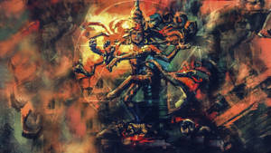 Nataraja Abstract Painting Wallpaper