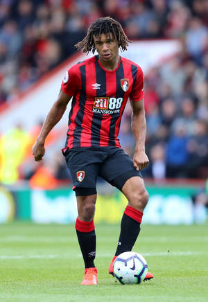 Nathan Ake With Football Full Body Wallpaper