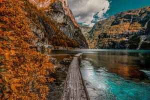 Nature Computer Mountains And Blue Sky Wallpaper