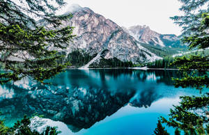 Nature Lake And Summit Desktop Wallpaper