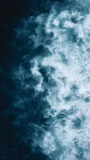 Navy Blue Sea Top Angle Shot Wallpaper