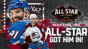 Nazem Kadri, An Exemplary All-star Of 2022, In Action On The Ice Wallpaper