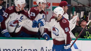 Nazem Kadri Gabriel Landeskog Fist Bump Wallpaper