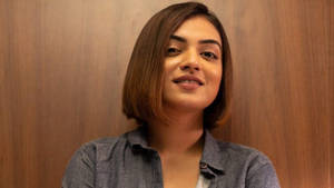 Nazriya Hd Brown Hair Wallpaper