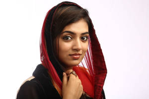 Nazriya Hd Red Lipstick Wallpaper