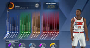 Nba 2k20 Player In Action With A Dynamic Background Wallpaper